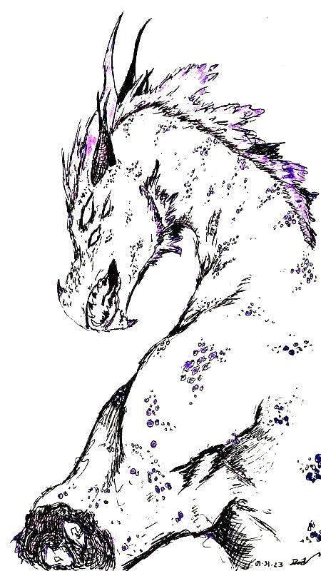 I’m Nicer than My Face Looks Dragon Sticker artwork- Violet Ivy Studio