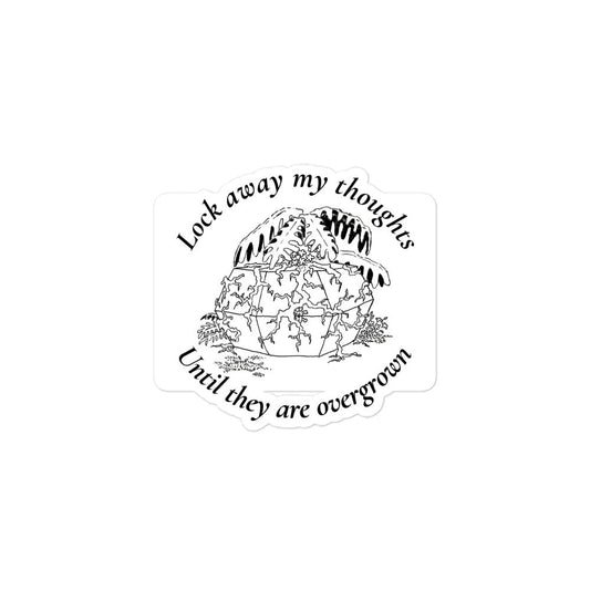 Lock away your thoughts sticker - Violet Ivy Studio