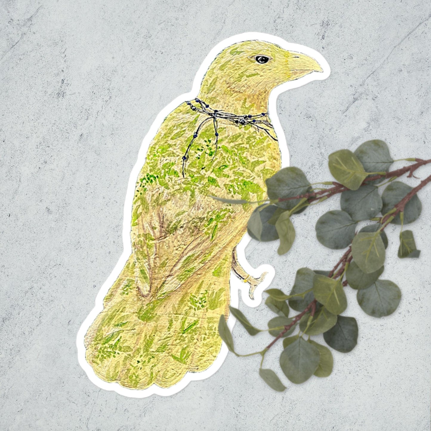 White Raven Sticker - Violet Ivy Studio